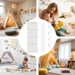 Plush toy storage bag, with 4 large hanging pockets, soft animal-shaped storage bags, suitable for children's rooms and nurseries.